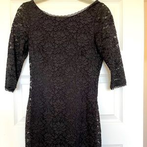Black Lace / Silk Dress